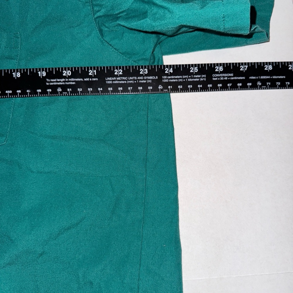 Allheart Scrub Basics UNISEX TOP Size Large Green - Picture 5 of 9